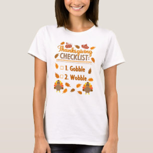 Erntedank Checklist Gobble Wobble Ugly Sweater T-Shirt