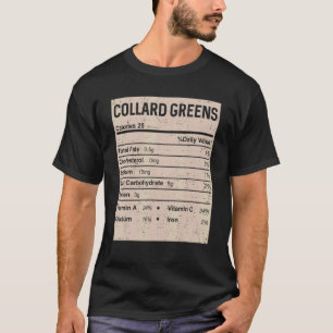Erntedank Collard Grüntöne Nährwert Fakt T-Shirt