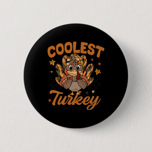 Erntedank Coolste Türkei bei Tisch Kleinkind B Button