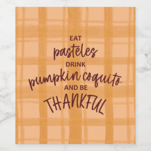 Erntedank Coquito Weinetikett