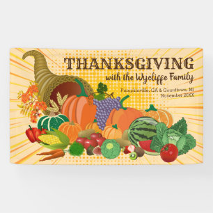 Erntedank Cornucopia Abundance Horn von viel Banner