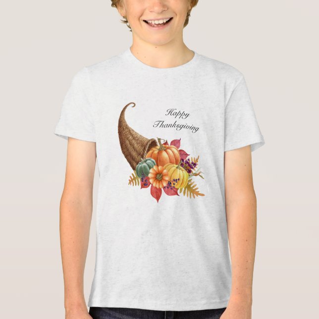 Erntedank Cornucopia Boys T - Shirt (Vorderseite)
