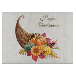 Erntedank Cornucopia Cutting Board Schneidebrett