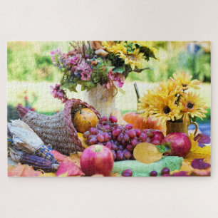 Erntedank Cornucopia Herbstfall Puzzle