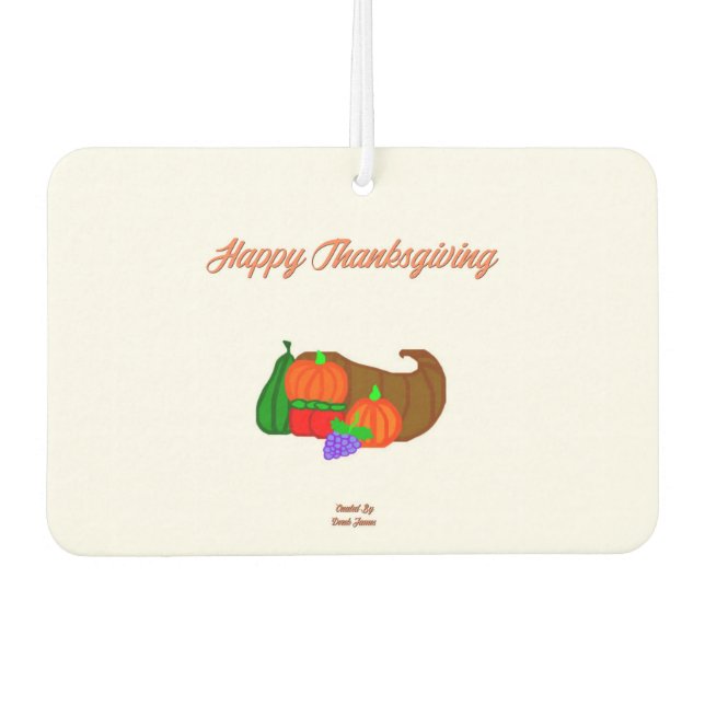 Erntedank Cornucopia Landscape Air Freshener Autolufterfrischer (Vorderseite)