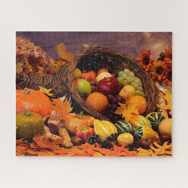 Erntedank Cornucopia Puzzle (Horizontal)