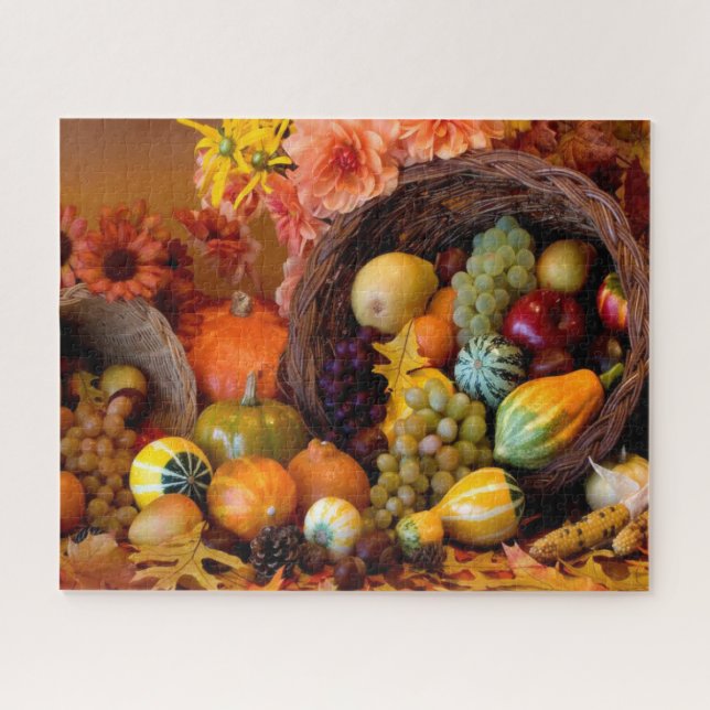 Erntedank Cornucopia Puzzle (Horizontal)