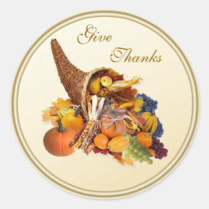 Erntedank. Cornucopia Sticker