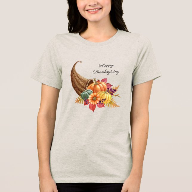 Erntedank Cornucopia T - Shirt (Vorderseite)