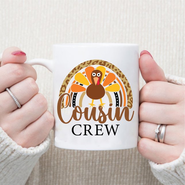Erntedank Cousin Crew Leopard Rainbow Türkei Tasse (Thanksgiving Cousin Crew Leopard Rainbow Turkey Mug)