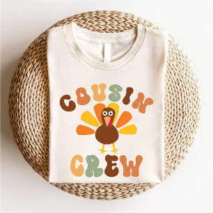 Erntedank Cousin Crew Matching Familie Türkei T-Shirt