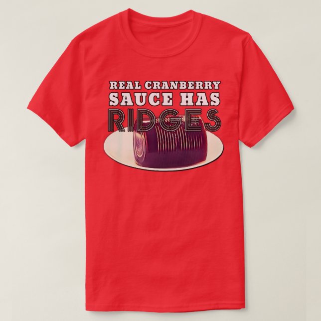 Erntedank Cranberry Sauce Ridges T-Shirt (Design vorne)
