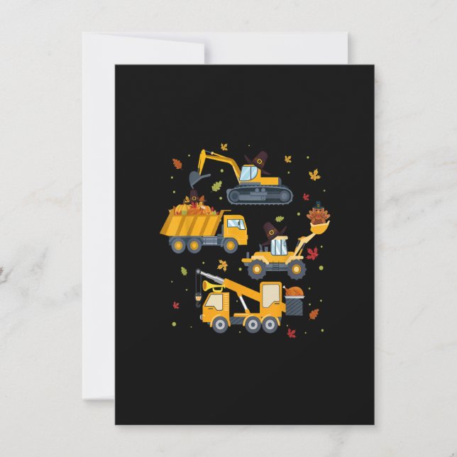 Erntedank Crane Truck Baugewerbe Wittling Türkei Einladung (Vorderseite)