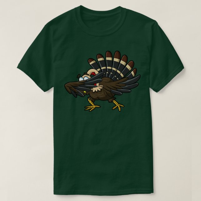 Erntedank Dabbing Turkey Dab Spaß Dance T-Shirt (Design vorne)