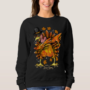 Erntedank Dance Dabbing Turkey Co Sweatshirt