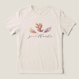 Erntedank Dank Herbstlaub elegant Tri-Blend Shirt