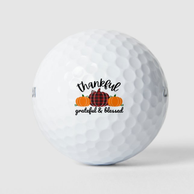 Erntedank Dankbar Golfball (Vorderseite)