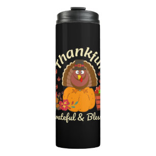 Erntedank Dankbar und gesegnet Thermosbecher