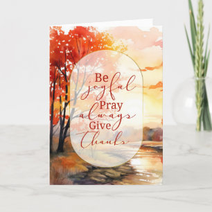 Erntedank Dankbarkeit Herbst Blätter und Bäume Feiertagskarte