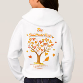 Erntedank Dankbarkeit Tree Kids Pullover Hoodie