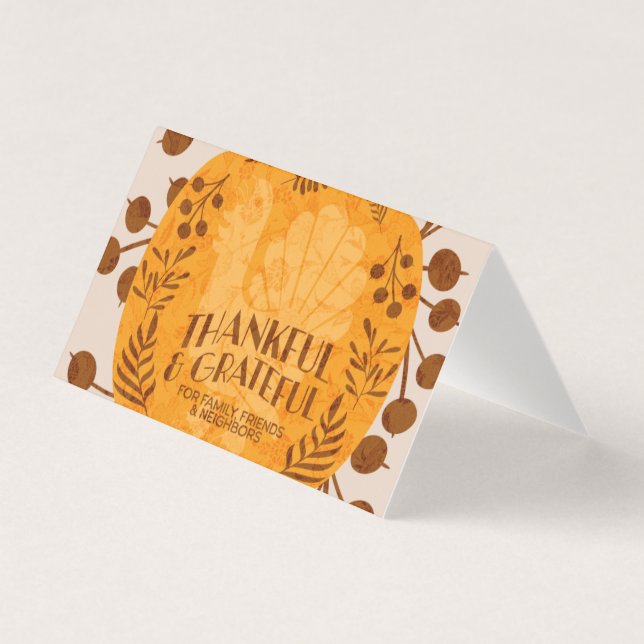 Erntedank Dankend Türkei Pumpkin Zent Card (Vorderseite)
