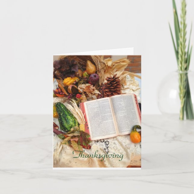 Erntedank Dankeskarte (Vorderseite)