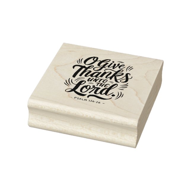 Erntedank Day Bible Verse: Psalm 136:26 Gummistempel (Stempel)