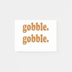 Erntedank Day Gobble Gobble Türkei Trot Funny Post-it Klebezettel