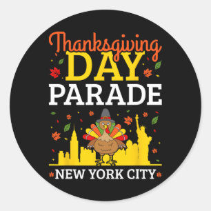 Erntedank Day Parade New York City Runder Aufkleber