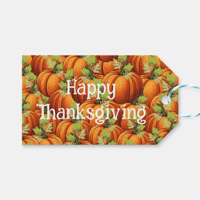 ERNTEDANK DAY PUMPKINS GESCHENKANHÄNGER (Vorderseite (Horizontal))