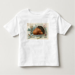 Erntedank DayA Dressed Turkey for dinner Kleinkind T-shirt