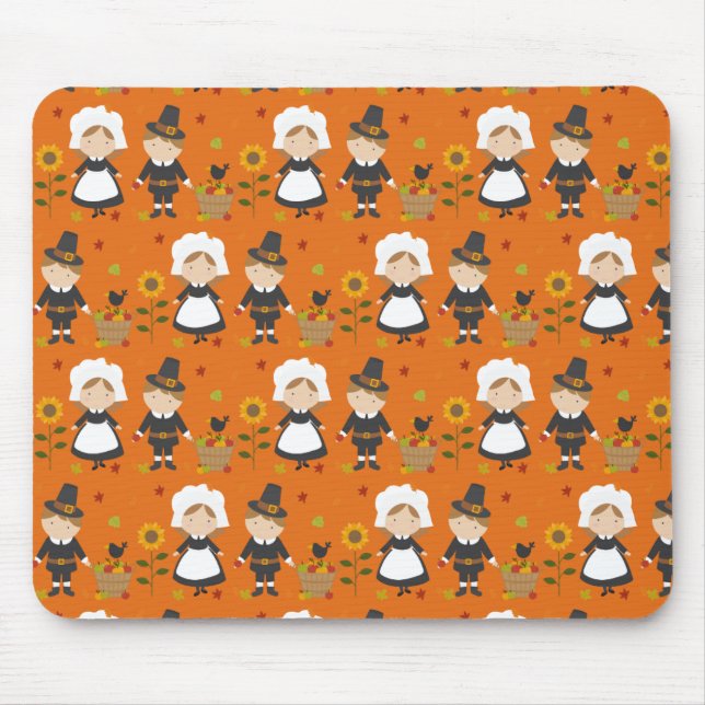 Erntedank Dekoration Herbstfallmuster Mousepad (Vorne)