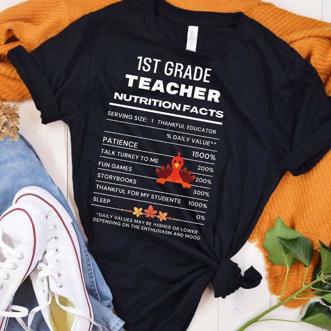 Erntedank der 1. Klasse Ernährung Fakten T-Shirt (Von Creator hochgeladen)
