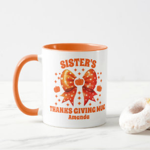 Erntedank der personalisierten Schwester Tasse