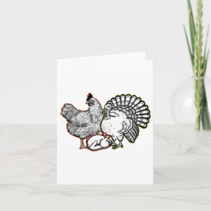 Erntedank der Türkei Funny Animal Fall Karte