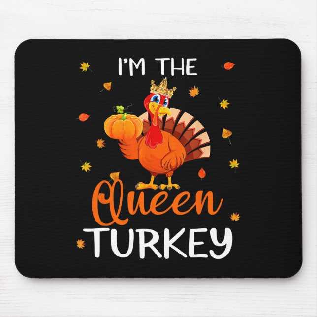 Erntedank der Türkei Königin Türkei Herbst L Mousepad (Vorne)