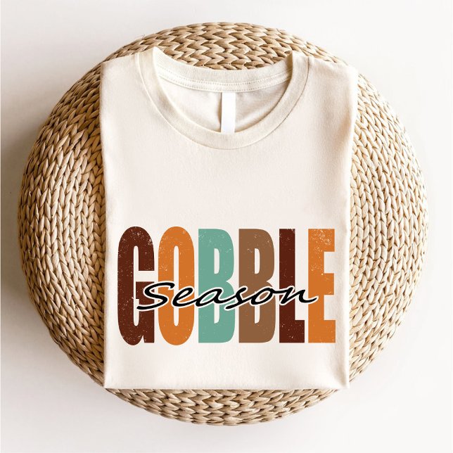 Erntedank der Weltsaison Herbst T-Shirt (Gobble Season Thanksgiving Fall Autumn T-Shirt)