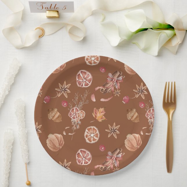 Erntedank des Herbstfalles Pappteller (Hochzeit)