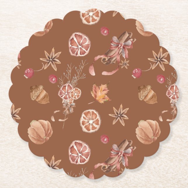 Erntedank des Herbstfalles Untersetzer (Vorderseite)