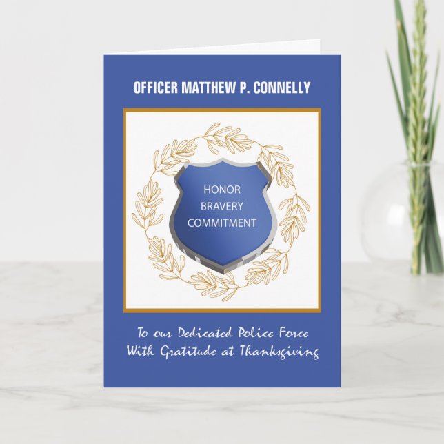 Erntedank des Polizeiamts Vielen Dank, Herr Kranz Karte (Vorderseite)