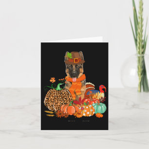 Erntedank Deutscher Schäferhund mit türkischer Her Karte