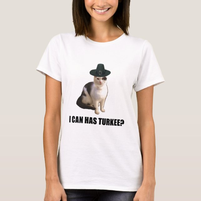 Erntedank die Türkei Lolcat T-Shirt (Vorderseite)