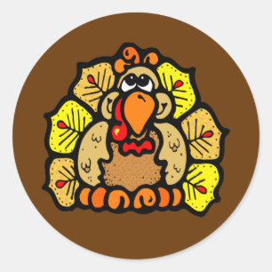 Erntedank die Türkei Runder Aufkleber