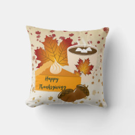 Erntedank Dinner Cuisine Pumpkin Pie Hot Choco Kissen