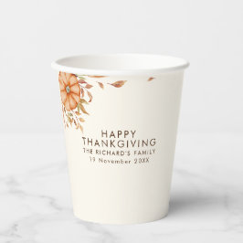 Erntedank Dinner Einladen Boho Thema Pappbecher