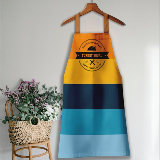Erntedank Dinner Funny Turkey Personalisiert Schürze (Von Creator hochgeladen)
