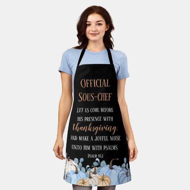Erntedank Dinner Helper Sous-Koch Black Schürze (Getragen)