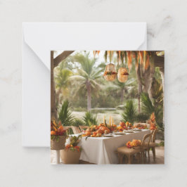 Erntedank Dinner in den Tropen Mitteilungskarte