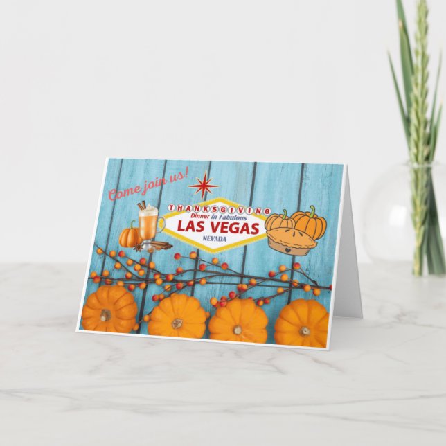 Erntedank Dinner Las Vegas Card Feiertagskarte (Vorderseite)