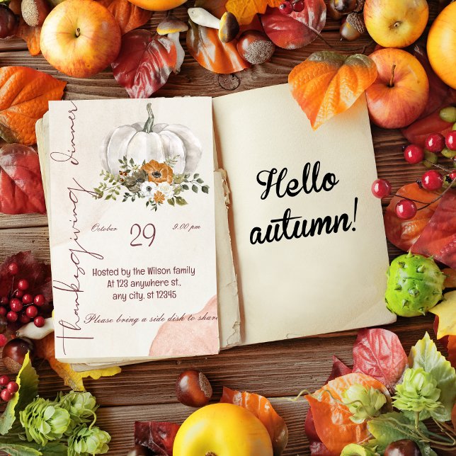 Erntedank Dinner Lasst uns danken Einladung (Von Creator hochgeladen)